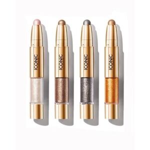 ICONIC London Glaze Crayon 2-in-1 Eyeshadow Glitter and False Lashes Makeup Set